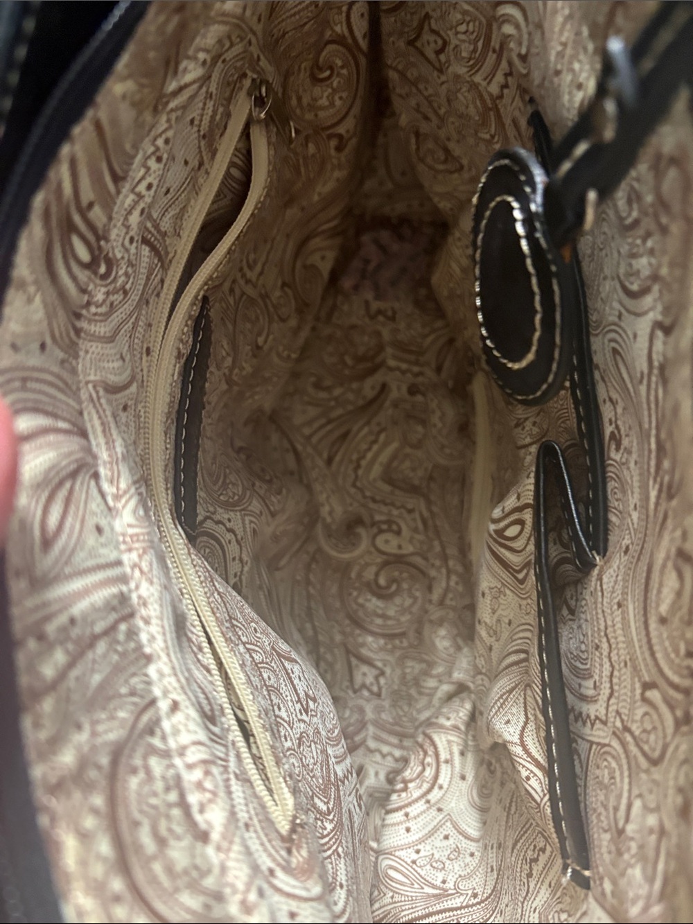 Blazin Roxx  Black Faux Ostrich Embossed Studded Shoulder Tote - Picture 4 of 12